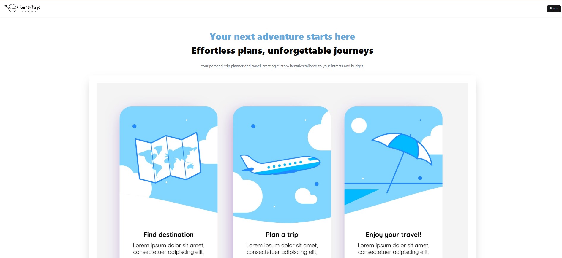 AI Trip Planner Preview